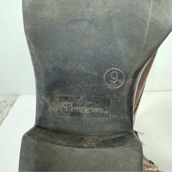 Vintage No Boundaries Brown Faux Leather Lace Up Moto Combat Boots y2k retro - Picture 7 of 9